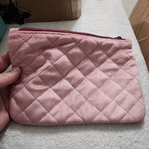 Ipsy Quilted Blush Cosmetic Bag
